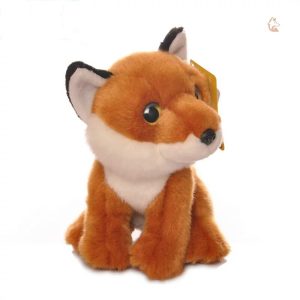 Renard en peluche, compagnon de jeu et de sommeil