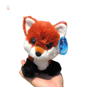 Peluche Renard avec gros yeux, douce et câline