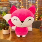Peluche douce en forme de renard, idéale pour les tout-petits