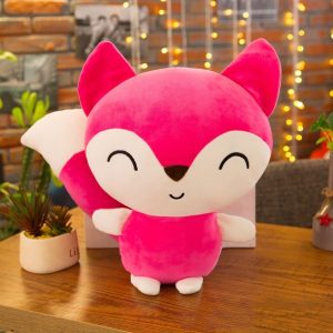Peluche douce en forme de renard, idéale pour les tout-petits