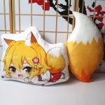 Doudou Renard à motif Sewayaki Kitsune, idéal pour les enfants