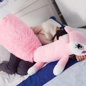 Doudou Renard en peluche, couleur rose
