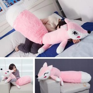 Peluche Renard rose, compagnon idéal pour les enfants