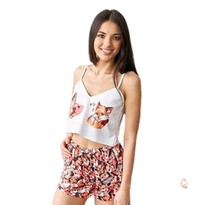 Pyjama Renard Femme 2 pièces doux et confortable