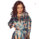 Pyjama Renard Femme Élégance Bleue en robe
