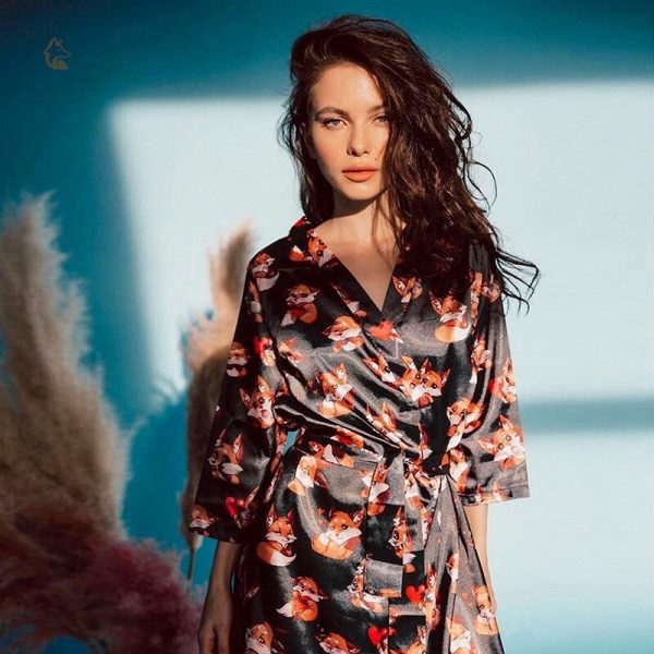 Robe élégante en motif renard pour femme