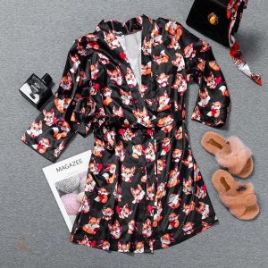 Pyjama femme design renard, style chic et décontracté
