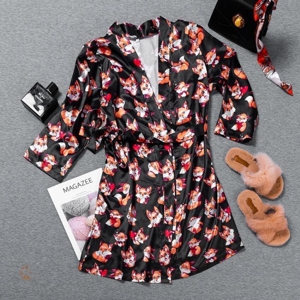 Pyjama femme design renard, style chic et décontracté