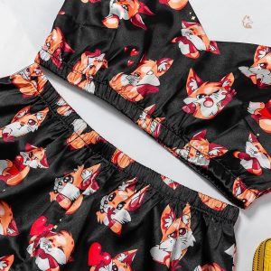 Tenue de nuit sexy pour femme en deux pièces
