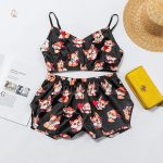 Pyjama deux pièces avec design renard pour femme