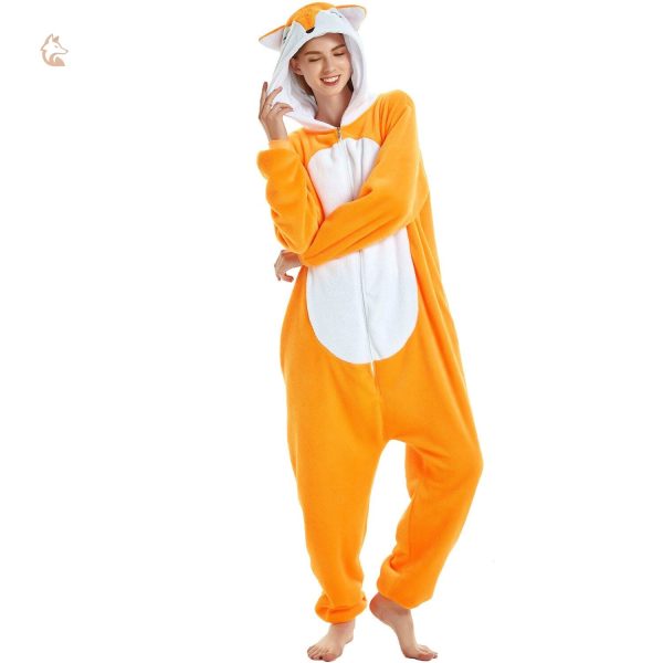 Pyjama grenouillère renard pour enfants en tissu doux