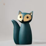 Renard décoratif moderne de couleur bleue