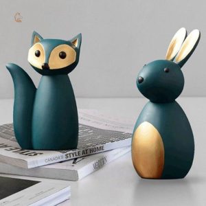 Décoration intérieure : renard design bleu