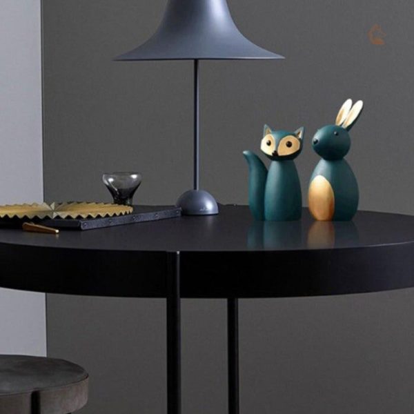 Renard stylisé bleu pour décoration