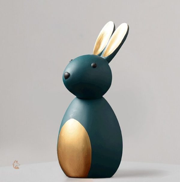 Renard design contemporain couleur azur