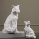 Renard en origami au design polaire