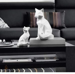 Figurine de renard en origami décoratif