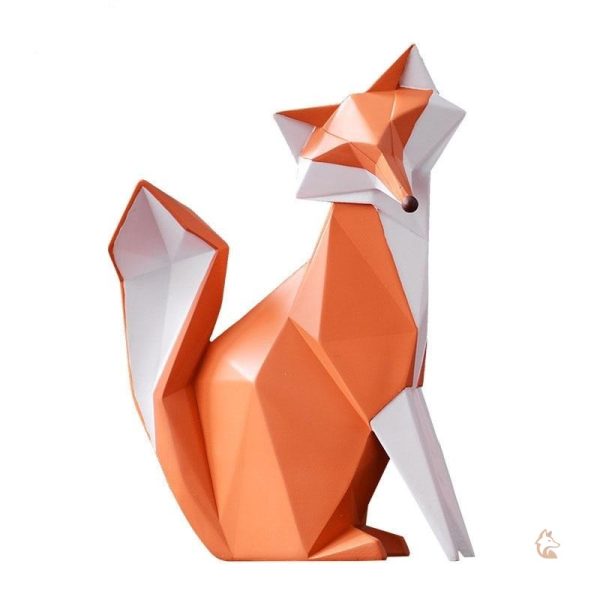 Statue Origami Renard Roux en décoration intérieure