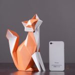 Statue de renard stylisée pour un décor contemporain
