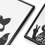 Poster décoratif avec motif de renard contemporain
