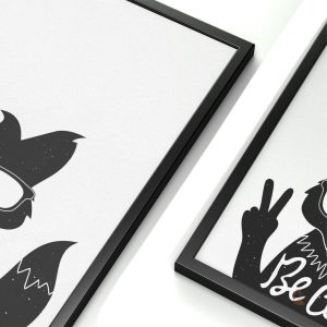Poster décoratif avec motif de renard contemporain