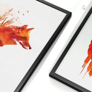 Poster Renard contemporain avec design sauvage et unique