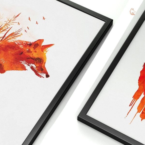 Poster Renard contemporain avec design sauvage et unique