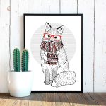Affiche Renard dans un paysage hivernal