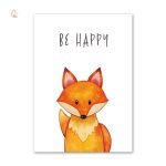Tableau Renard Be Happy en peinture artistique