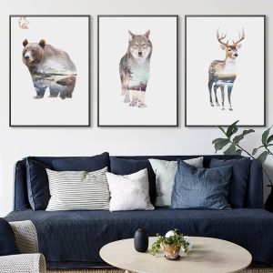 Illustration de renard dans un environnement sauvage