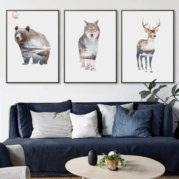 Illustration de renard dans un environnement sauvage