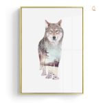 Image artistique de renard dans un paysage serein