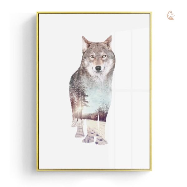 Image artistique de renard dans un paysage serein