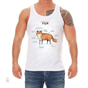T-Shirt Débardeur Renard Anatomie Fun avec design créatif