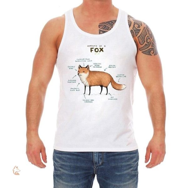 T-Shirt Débardeur Renard Anatomie Fun avec design créatif