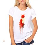 T-Shirt Femme Renard élégant et original