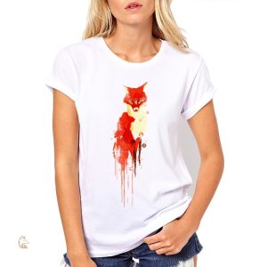 T-Shirt Femme Renard élégant et original