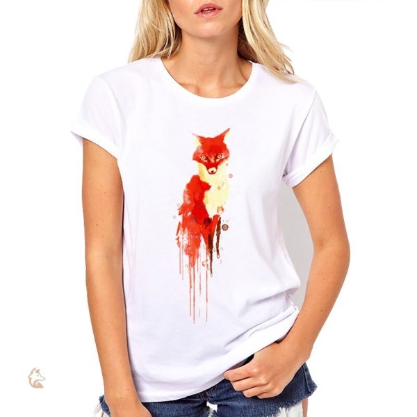T-Shirt Femme Renard élégant et original