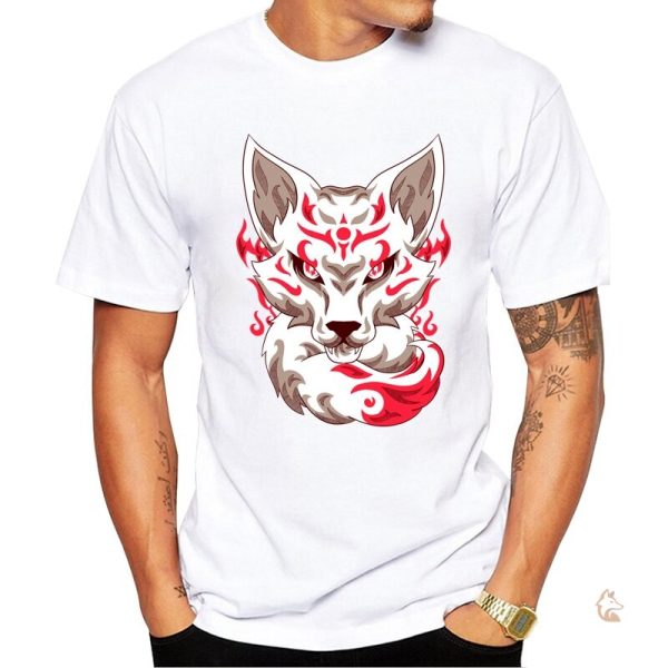 T-Shirt Renard Furieux Kitsune en coton doux