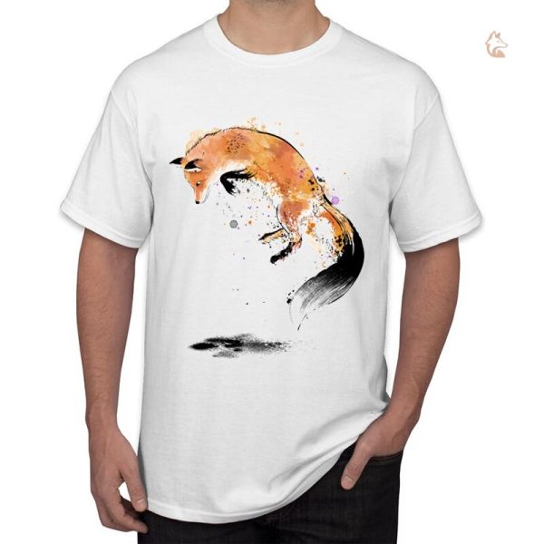 T-Shirt Renard Aquarelle design artistique