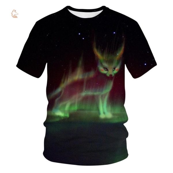 T-Shirt Renard Boréale avec design coloré de renard