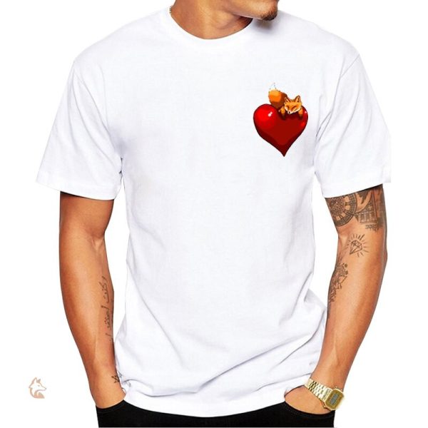 T-Shirt Renard avec motif cœur