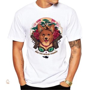 T-Shirt Renard Cowboy de l'Espace en coton doux