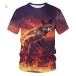 T-Shirt Renard de Feu avec design unique et coloré