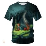 T-Shirt Renard Esprit Forestier en design naturel