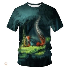 T-Shirt Renard Esprit Forestier en design naturel