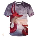 T-Shirt Renard Hivernal avec motif de famille