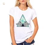 T-Shirt Renard Femme Symétrique