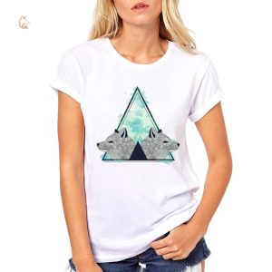 T-Shirt Renard Femme Symétrique