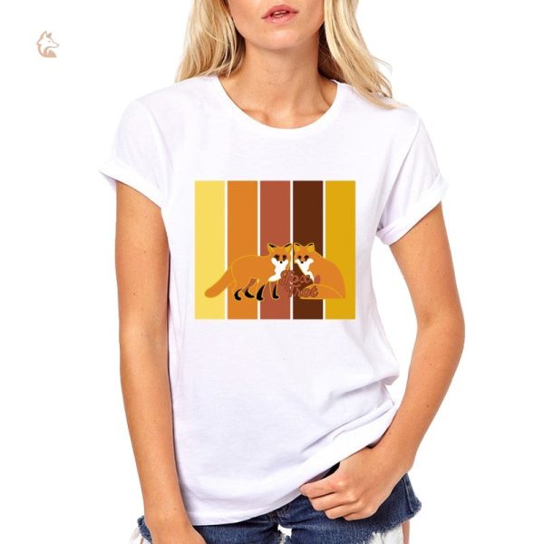 T-Shirt Renard Femme en teintes nuancées